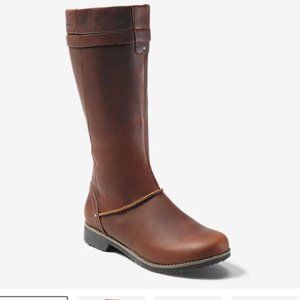 Eddie Bauer Trace Boot - tall cognac espresso brown - size 8.5